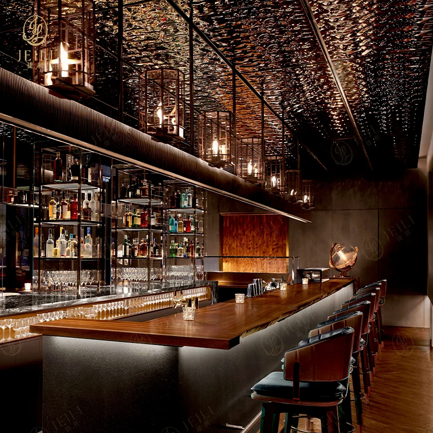 

Engineering Support Wood Bar Counter and Industrial Stool Luxury Led Sofa Set Hotel Lounge Furniture