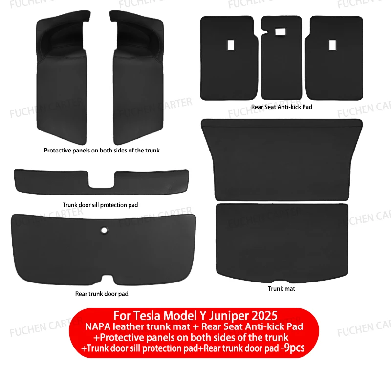 9pcs leather
