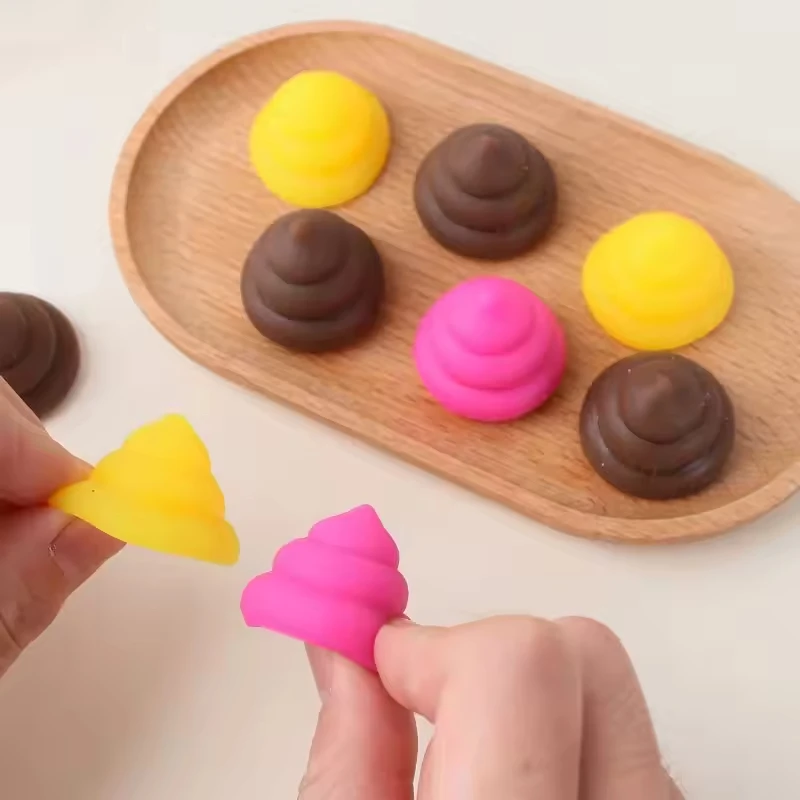TPR Squeeze Toy Squishy Poo Anti-Stress Rubber Ball Mini Poop Prank Toys stress relief Soft Fun Sensory Fidget Gag Toy