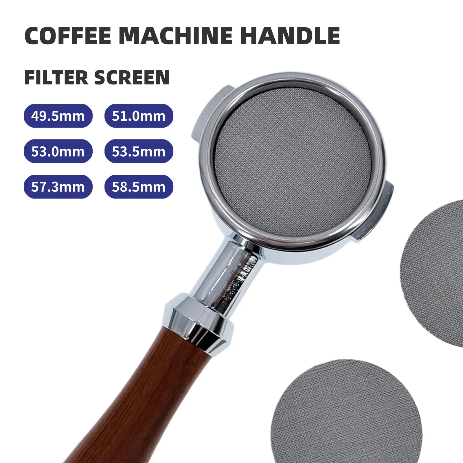 Reusable Coffee Filter Screen Heat Resistant Mesh Screen Portafilter Barista Coffee Making Puck Screen for Espresso Machine 58mm