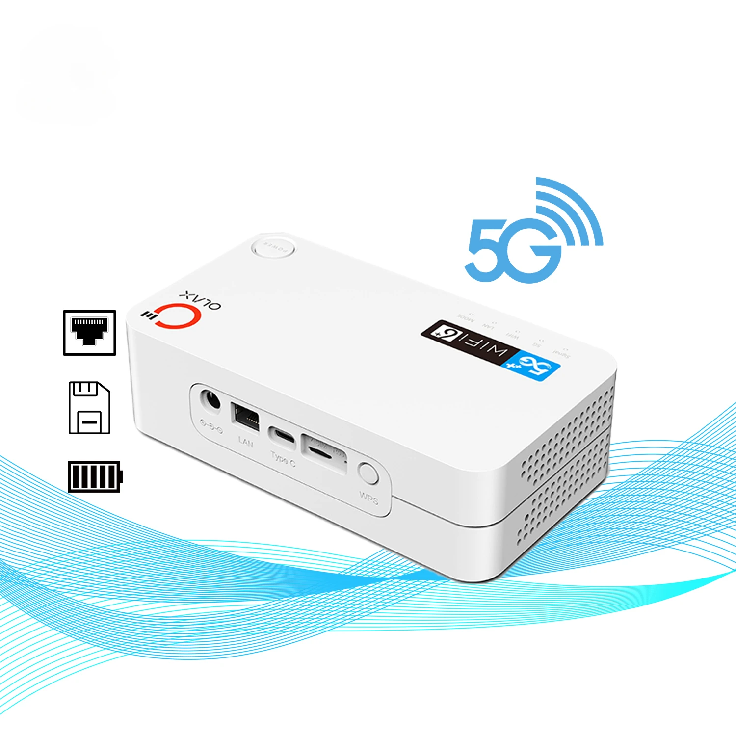 Olax  5G CPE Router G5010 WiFi6 with 4000mah battery 5G router with sim card slot 5g Modem