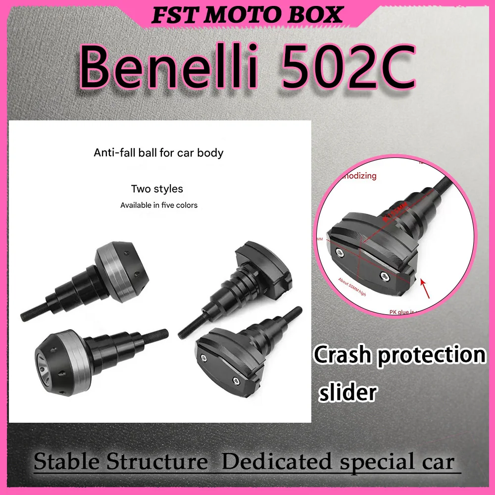 Deslizadores Anticaída para Benelli 502C, Montaje Directo a los Orificios Originales del Chasis, Barra de Goma Acolchada Anticaída, Acceso Exclusivo para Diavel