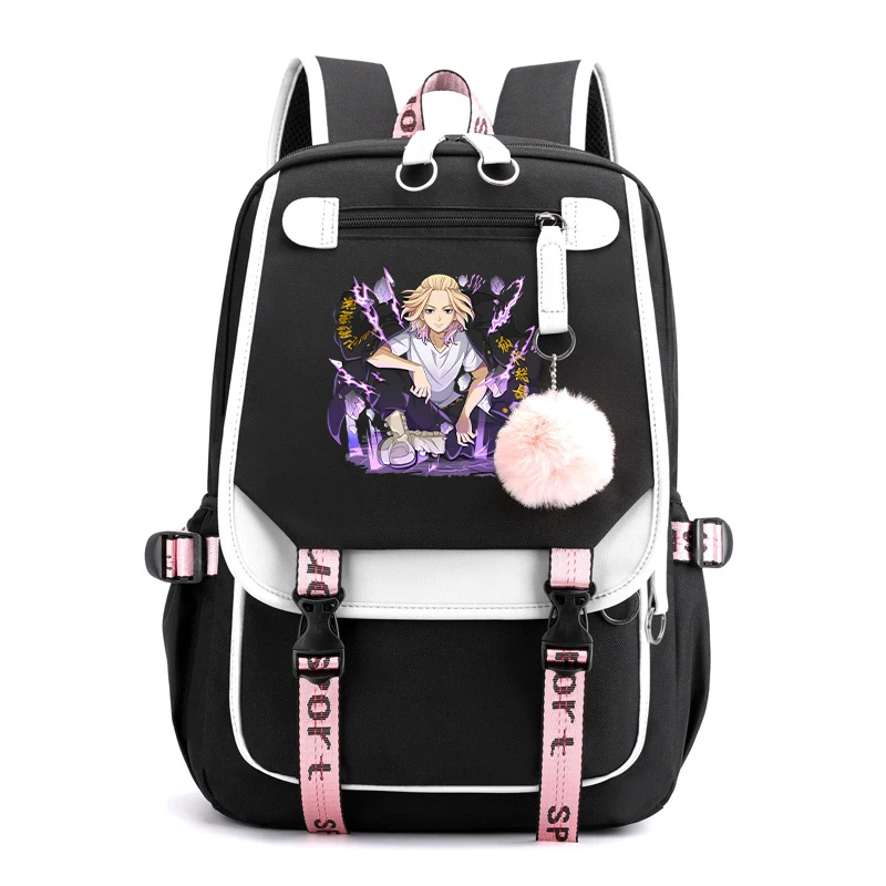 Fashion Bag Anime Mikey Print Backpack Boy Girl School Bag Women Men Teens Travel Bag Daily Backpack