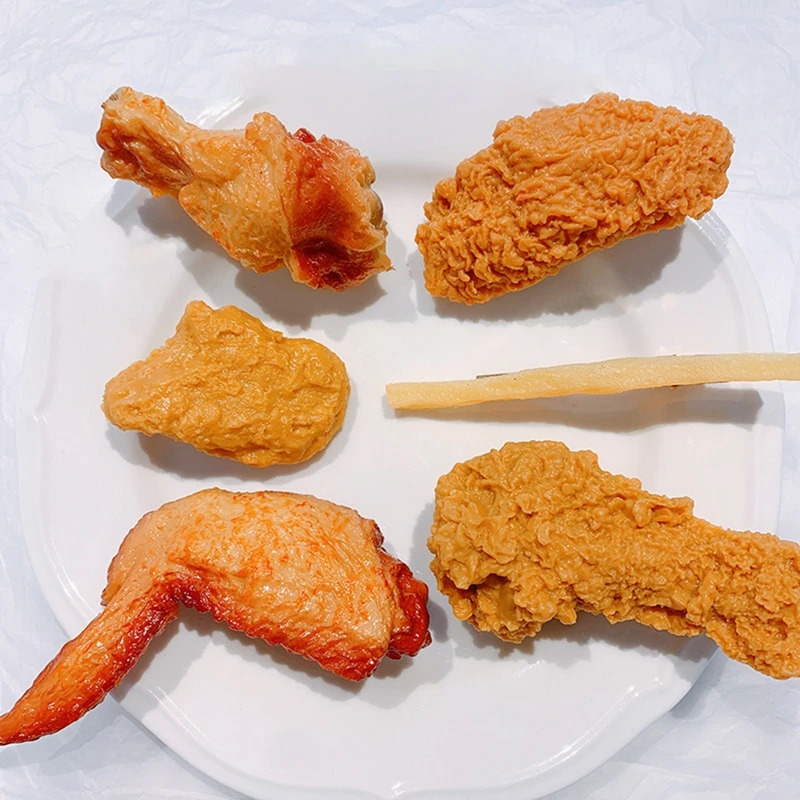 Funny Roasted Chicken Legs Crispy Wings French Fries Hair Clips Hair Simulation Food Fried Chicken Hairpin Accessories Jewelry