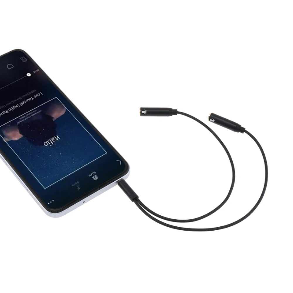 Audio Splitter Microphone Extension Cable Double Microphone Cable Jack 3.5mm Cable Male to 2 Female for Phone Laptop AUX Cable