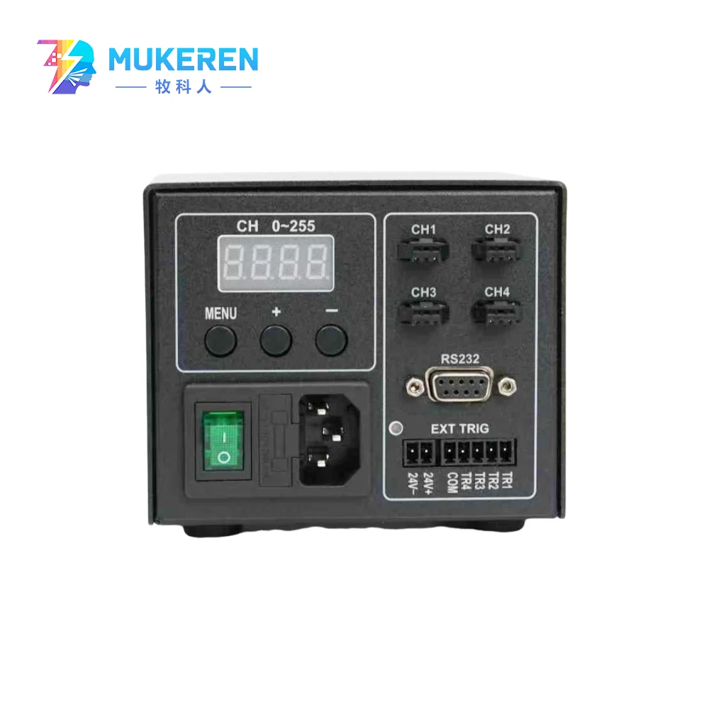 MUKEREN MKR-DPS 4-Channel PWM Digital Controller Independent Control Each Light Source 65W-200W Max Load Portable Durable