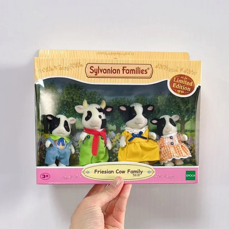 Sylvanian Families Action Figures Sea Otter Family Set Girl Toy Seal Family Doll Rabbit Wide Eared Fox Persian Cat Family Toys