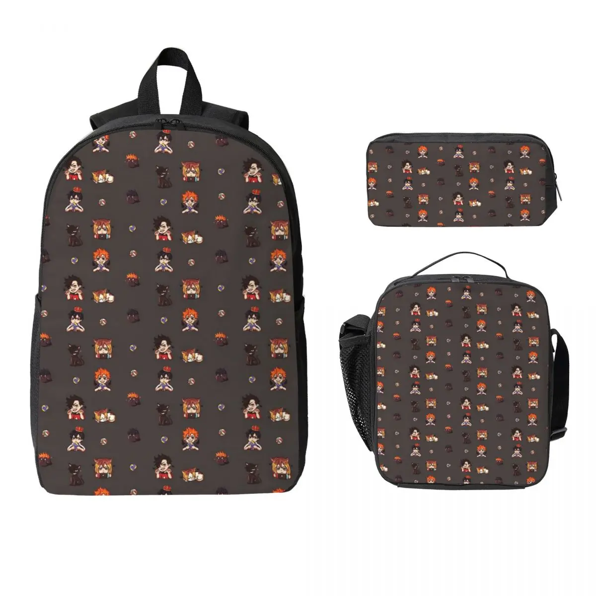 

Haikyuu Theme! Backpack Student Boys Girls BookBag School Bag Laptop Shoulder Bags 3ps Insulated Lunch Bag Pencil Case