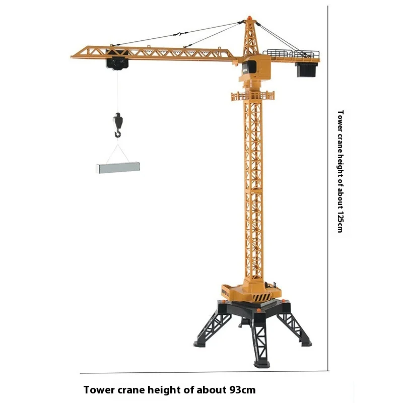 Huina 585 Gru a torre elettrica telecomandata Modello di ingegneria Gru di ricarica Gru Gru Gru a torre Veicolo di ingegneria Regali Giocattoli