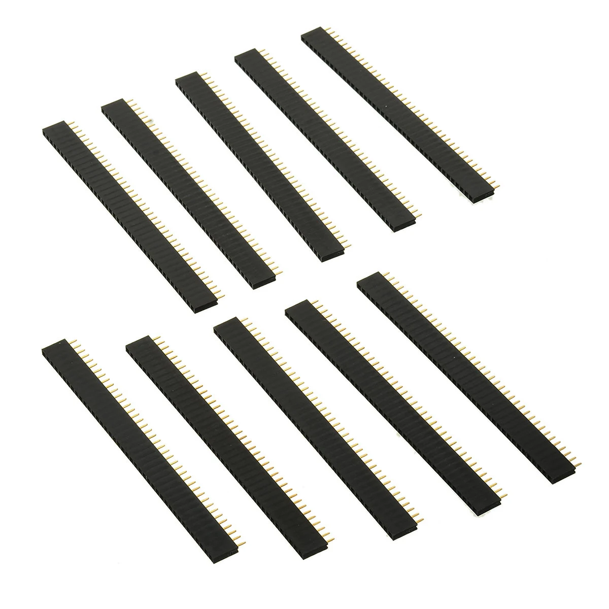 

20Pcs 2.54mm Single Row Pin Headers Male Female Connector Pcb Durable Easy Install for Computer Circuit Single Row Pin Headers
