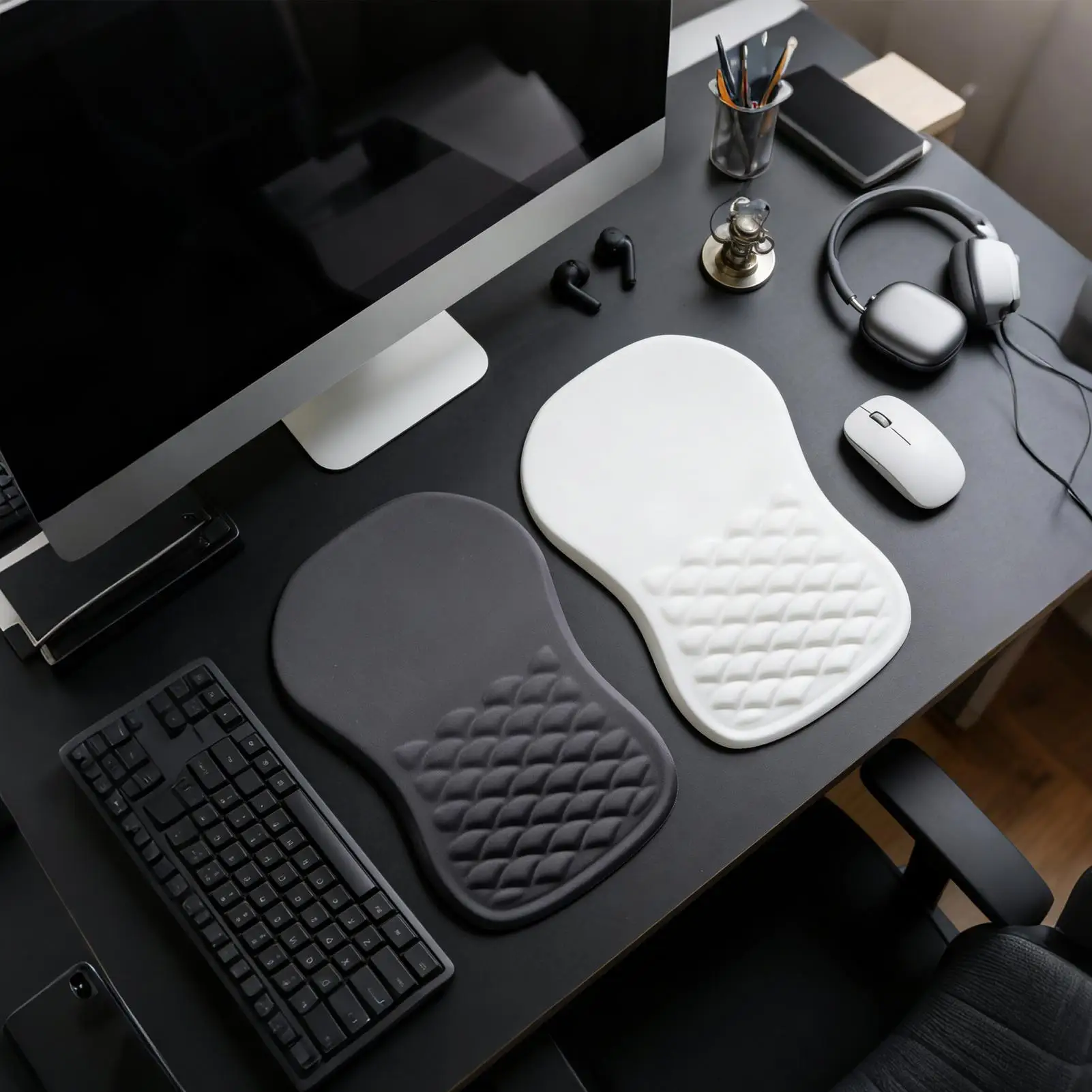 

Ergonomic Mouse Pad With Wrist Rest E-sports Slow Rebound Wrist Guard Mouse Pad Non-slip Memory Foam Desktop Office Mat