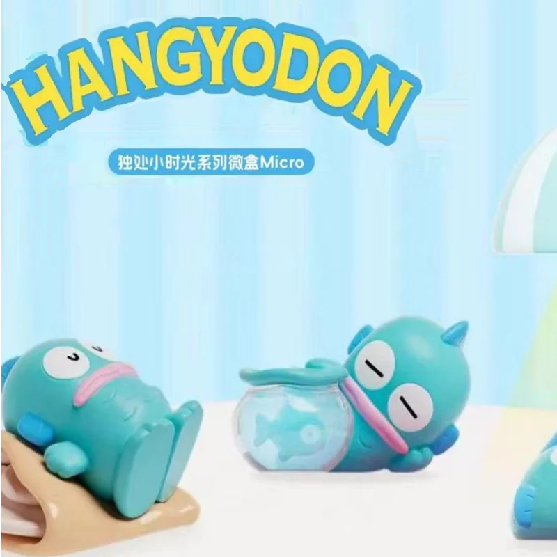 Sanrio Hangyodon-caja ciega de la serie Time Alone, juguete para niños, decoración de mesa, modelo bonito de tendencia