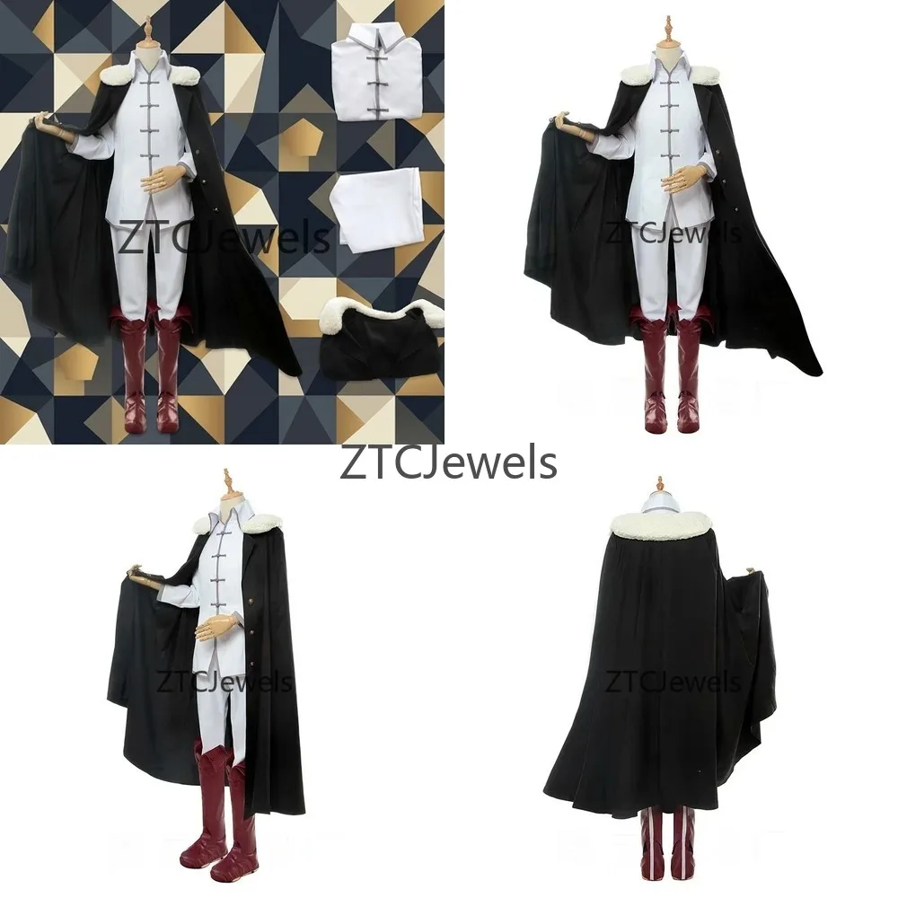 

Fyodor Dostoevsky Anime Cosplay Costume Full Set with Cape Hat for Men Halloween Carnival Party Uniform