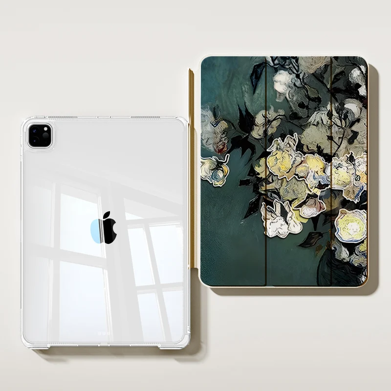 

Чехол для планшета EGYAL для iPad A16 2025 Air 7 13 M3, чехол с художественными цветами для iPad 10th 10.9 2024 Pro 11 13, чехол для Air 4 5 Funda