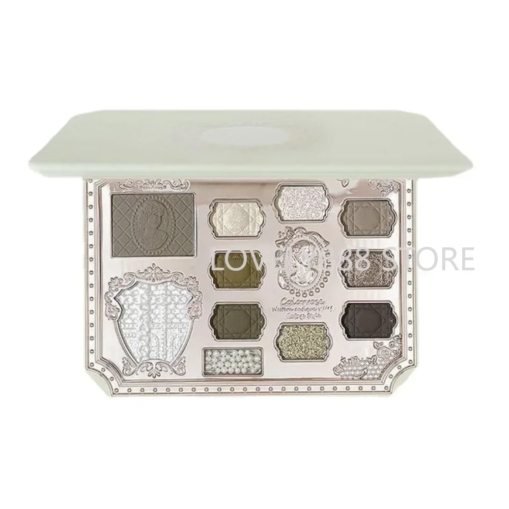 Colorrose 엠보싱 아이 섀도우 팔레트 뉴 블러쉬 하이 글로스 통합 팔레트 모스 그린 아이 섀도우 팔레트 메이크업 화장품