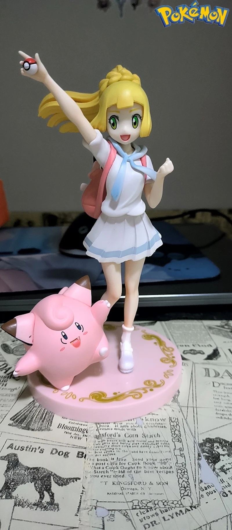 Pokemon Lillie Clefairy Figure Anime Girl Action Figurine Kawaii Model Collection Pvc Statue Doll Children Toys Gift 19.5cm