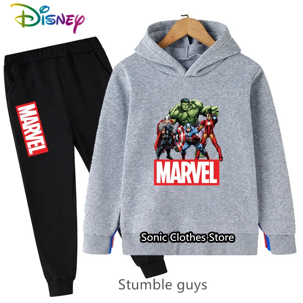 

Fall Girls Disney Outfit Anime Spiderman Kids Hoodie Set Captain America Clothes Hulk Casual Sportswear