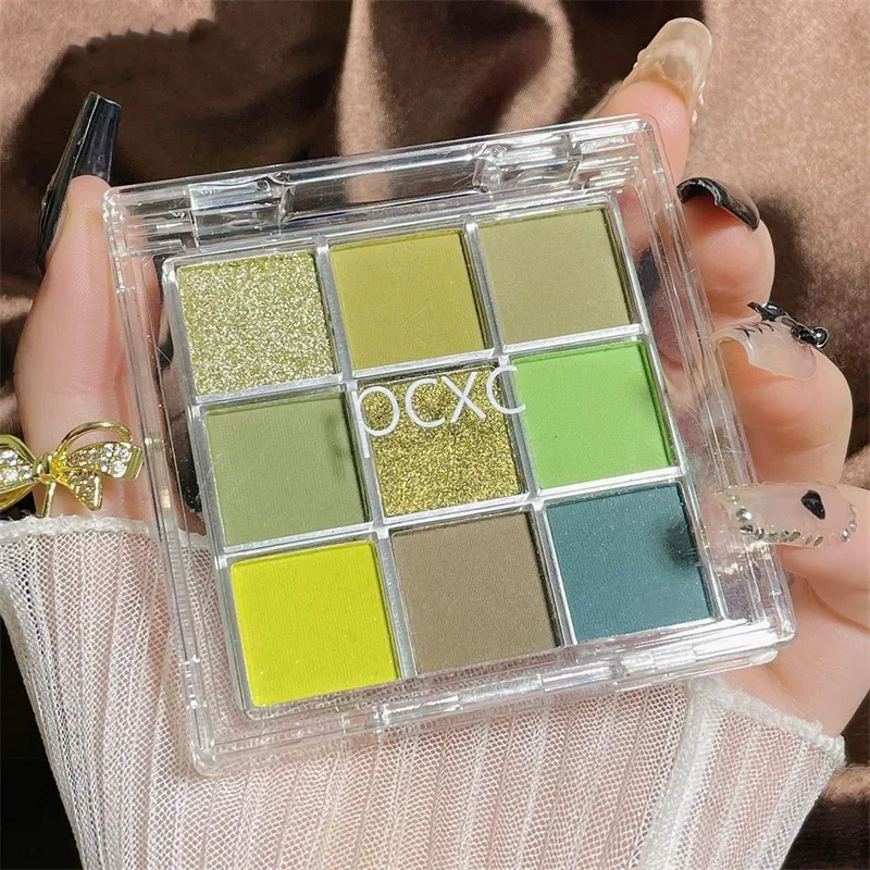 9-farbige Schokoladen-Lidschatten-Palette, matt, perlglänzend, Glitzer, Erdfarben, Lidschatten-Palette, glänzende Pailletten-Augenpigmente, dauerhaftes Make-up – Detail 11