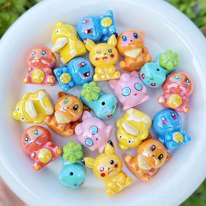Image of Neuester FUNISM 3D Pokémon Schlüsselanhänger Cartoon Harz Perlen DIY Bastelzubehör Handy Schlüsselring