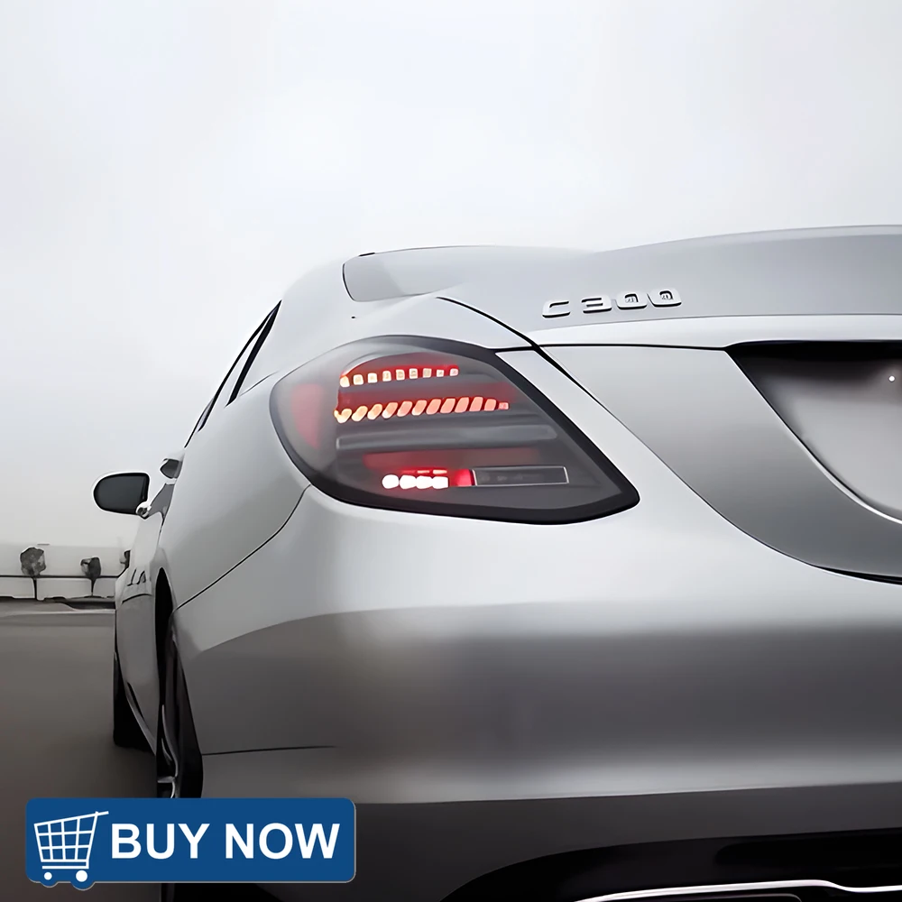 لبنز C-Class W205 2015-2021 مجموعة المصابيح الخلفية التلقائية ترقية LED جميع التصميم الجديد جميع أدوات التوصيل والتشغيل الجديدة