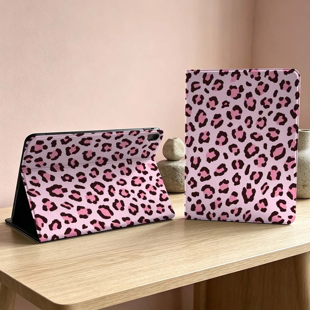 

Art Leopard Pink Pattern Soft For iPad Pro Air mini 7 6 5 4 3 2 1 9gen 8gen M5 M4 11th 10th A17 Pro A16 Inch Tablet Case