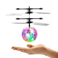 Foreign trade hot induction suspended crystal ball sense colorful ball sense should fly small Feixian helicopter children's toys