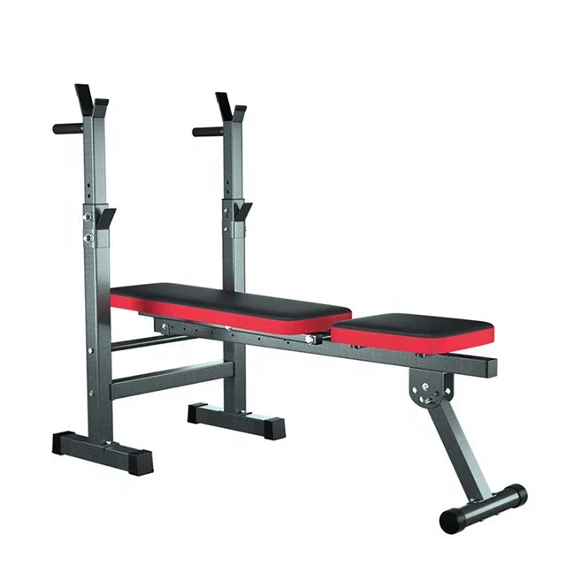 multi purpose gym  flat portable plate loaded foam bench press & rack for exercises