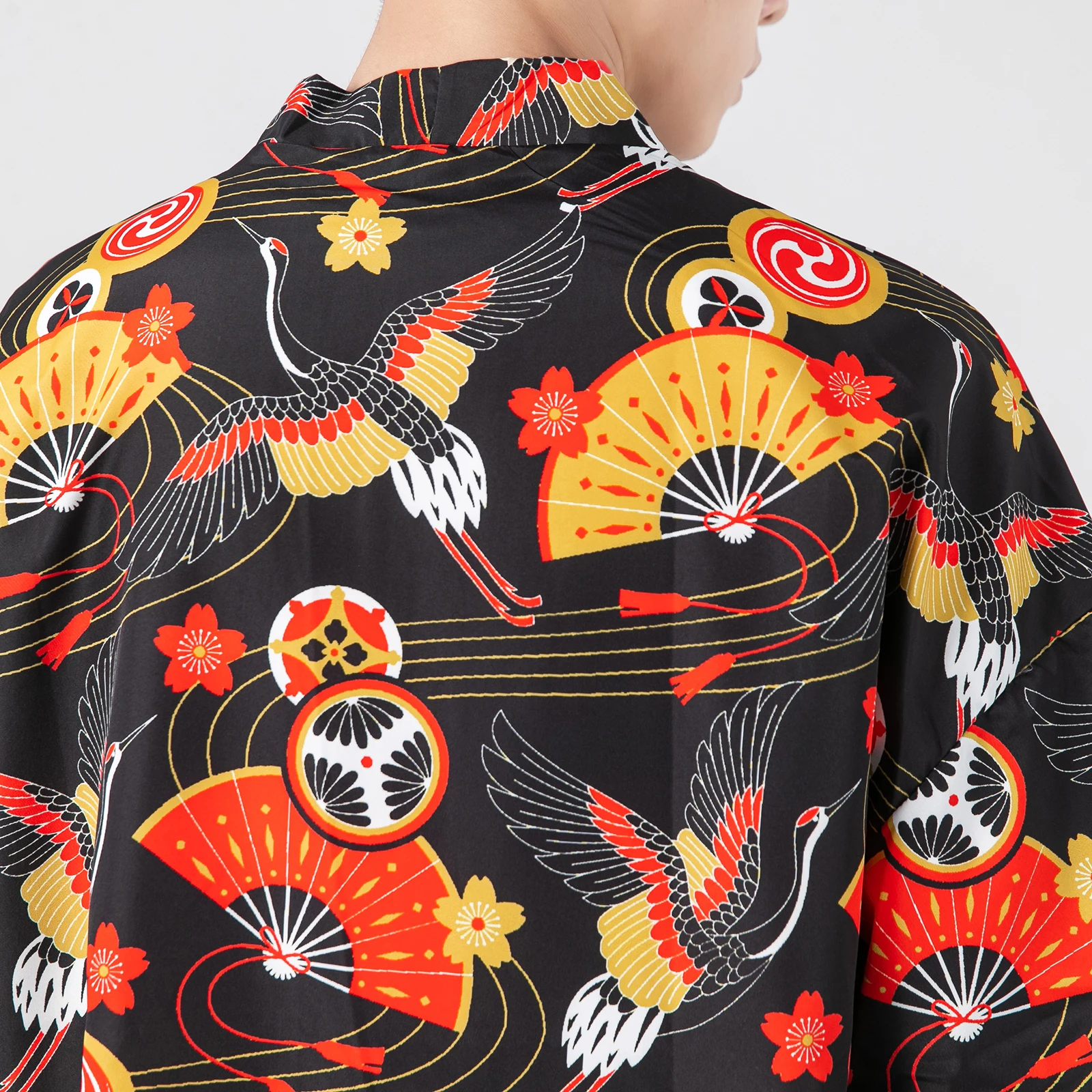 

Summer Japanese Retro Harajuku Sle Sun Protection Clothing f Sve Open Cardigan Worn as a Robe Kimono ex Ethnic Sle