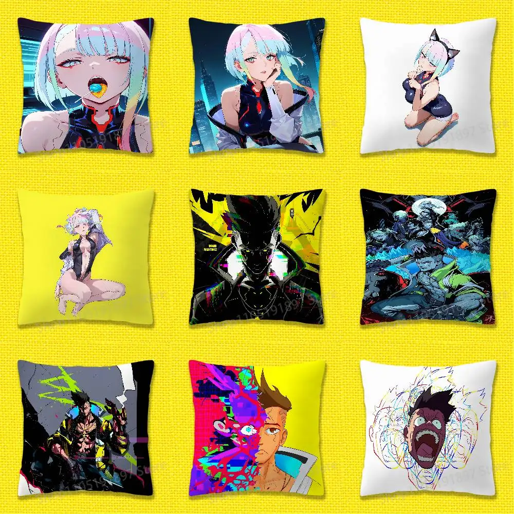 

C-CyberpunkS David Martinez Lucyna Kushinada Throw Pillow Case For 50x50cm 30x30cm 45x45cm 40x40cm Square Bed Pillowcase Cover