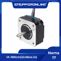 STEPPERONLINE Nema 17 Stepper Motor 2-Phase Hybrid Motor Short Body 20mm 16Ncm 1A Nema 17 Motor 17HS08-1004S for CNC 3D Printer