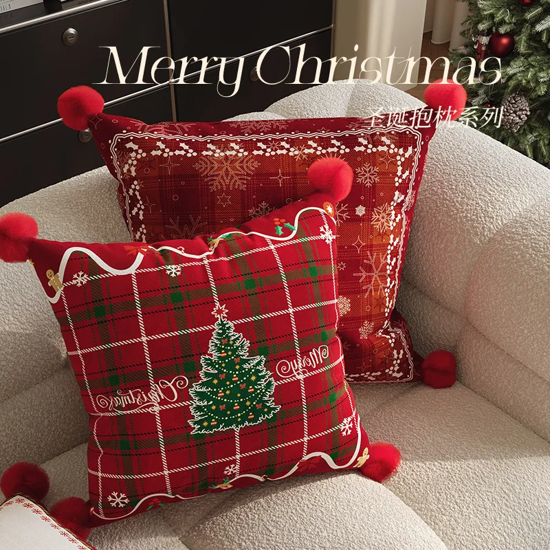 

Christmas Sofa Cushion Pillow Living Room Decorative Pillow with Filling Luxury Bedroom Home Decors Pillow Holiday Atmosphere