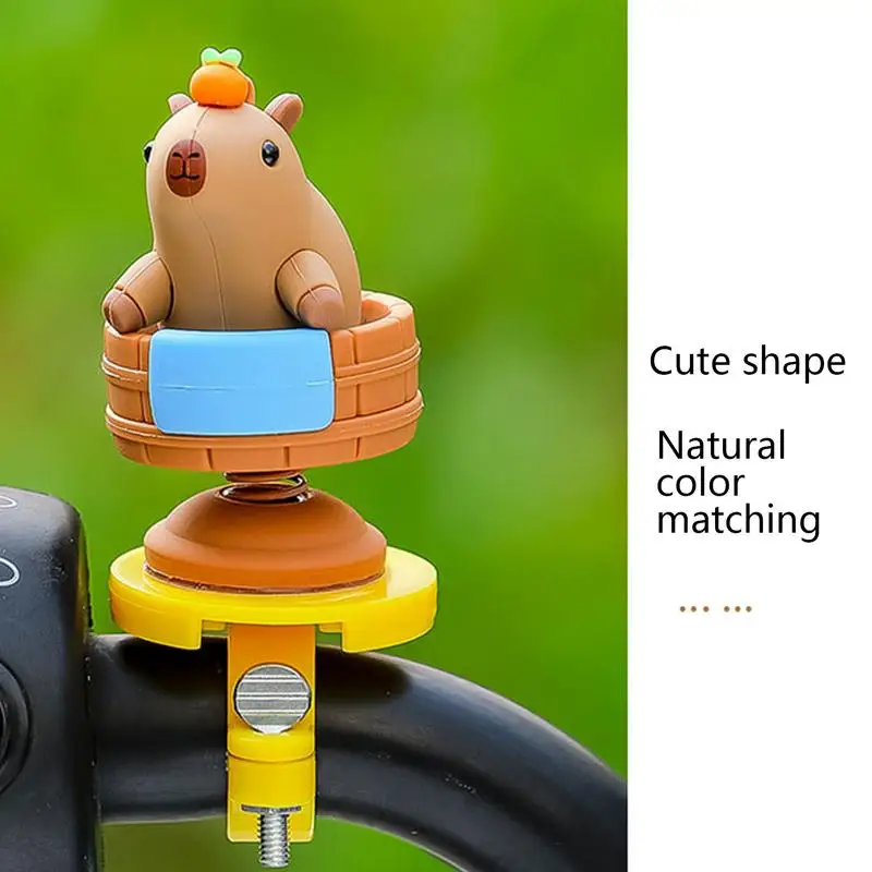 Capybara Car Decor Creative Spring Capybara Shaking Head Dashboard Figurine Cute Creative Spring Capybara Handlebar Figurine  ﻿