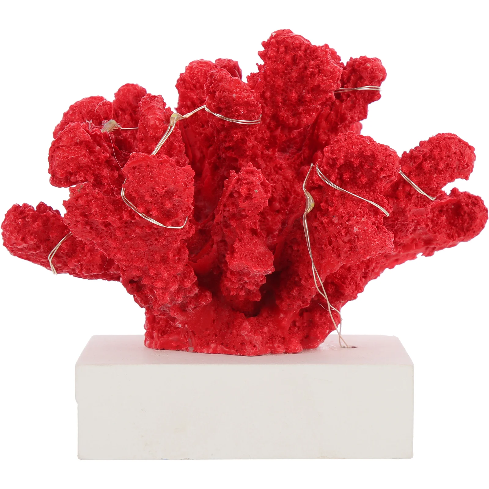 

Coral Decorations String Lights Resin Artificial Sculpture Desk Office Home Decor Vivid Figurine Bonsai Garden Room Café