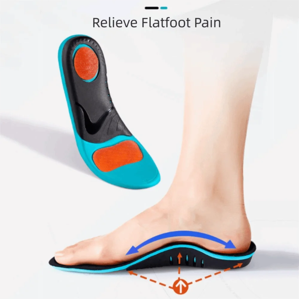 Shock Absorption Orthotic Insoles High Elastic Wear Resistant Sports Insoles Thickened Arch Comfortable Support Foot Cushion