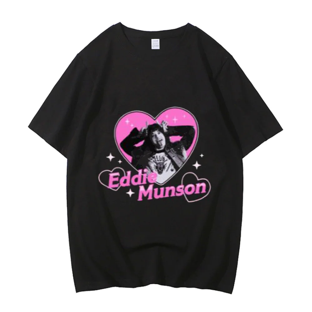 Eddie Munson cotton tshirt teen Vintage Y2k Trendy hip hop 80s streetwear tshirt Grunge Colorful aesthetic University Trendy