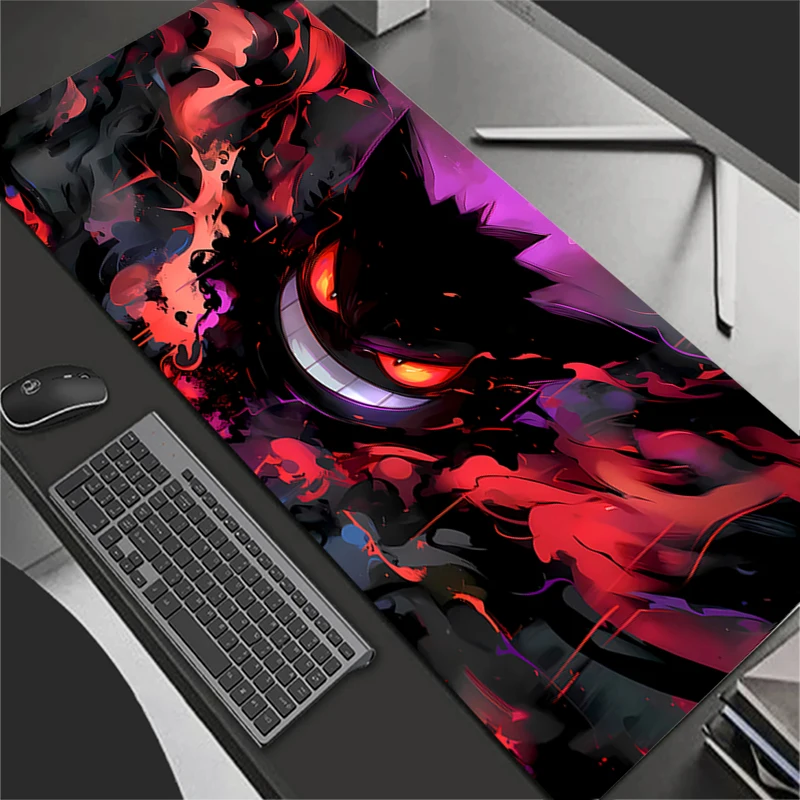 Mouse Pad P-Pokemons G-Gengar Large Gamer Gaming Accessories Speed Keyboard Rubber Lock Edge Desk Mat Laptop mousepad