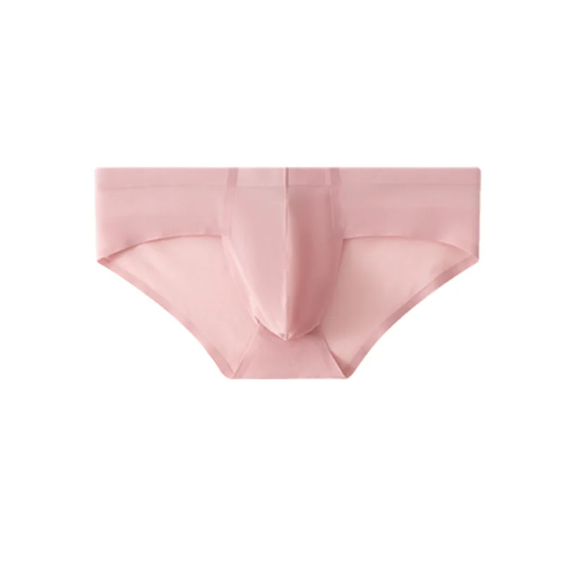 1 PC Men's Underwear Ice Silk Triangle Pants Summer Cool Breathable Comfortable Seamless Sexy U-Shaped Convex Shorts Men Briefs