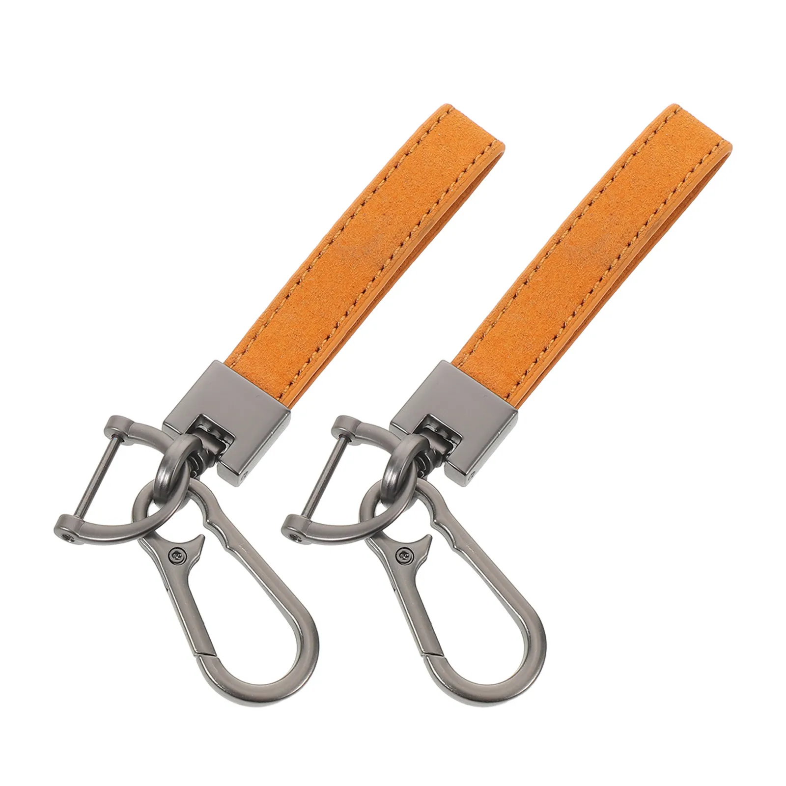 

2Pcs Car Keychain Pendant Ring Rust Resistant Alloy Construction Artificial Wrist Lanyard Easy Carry Secure Fit for All