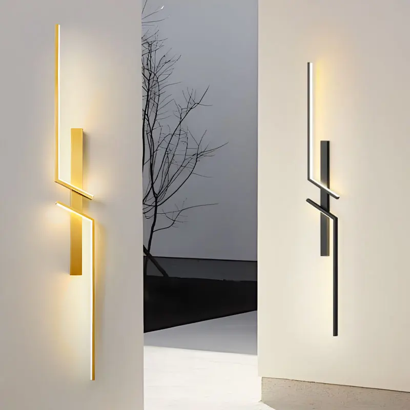 

Creative Black LED Wall Lamps for Bedroom Living Room Interior LED Wall Lights Wall Sconce Aluminum for Corridor Aisle AC85-265V