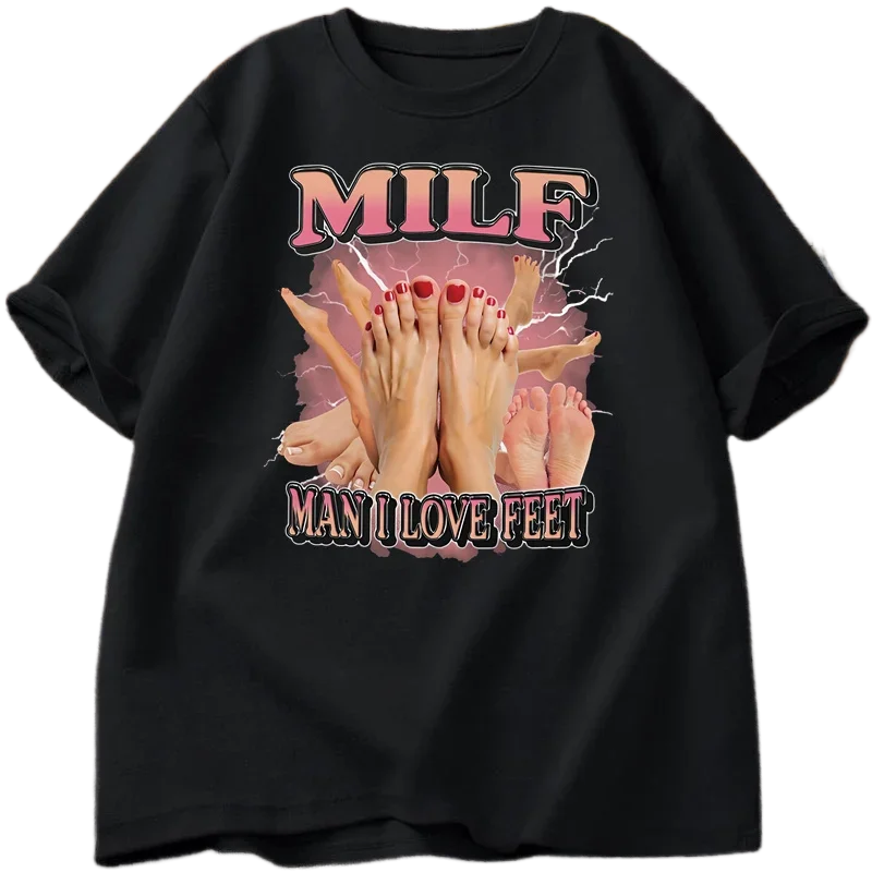 

An interesting T-shirt for men in summer, 100% pure cotton foot enthusiasts, fashionable and individual streetwear T-shirt