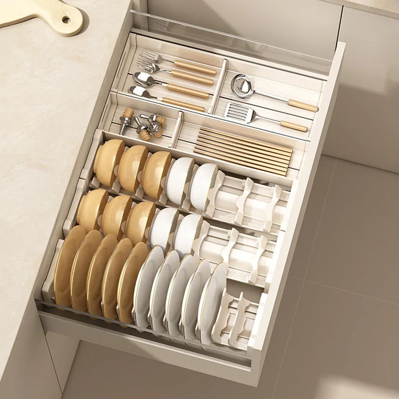 

HeM Telescopic Dish Plate Drying Rack Bowl Pot Lid Storage Holder Adjustable Kitchen Organizer Drawer Separated Dish Drying Rack