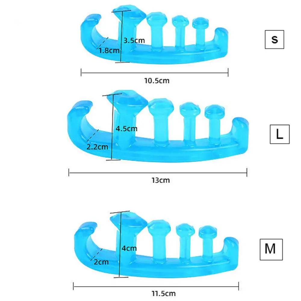 2 Stuks (1 Paar) Zachte Teen Separator Siliconen Professionele Stijltangen Gereedschap Vingertoppen Valgus Corrector Wasbare Pedicure Benodigdheden