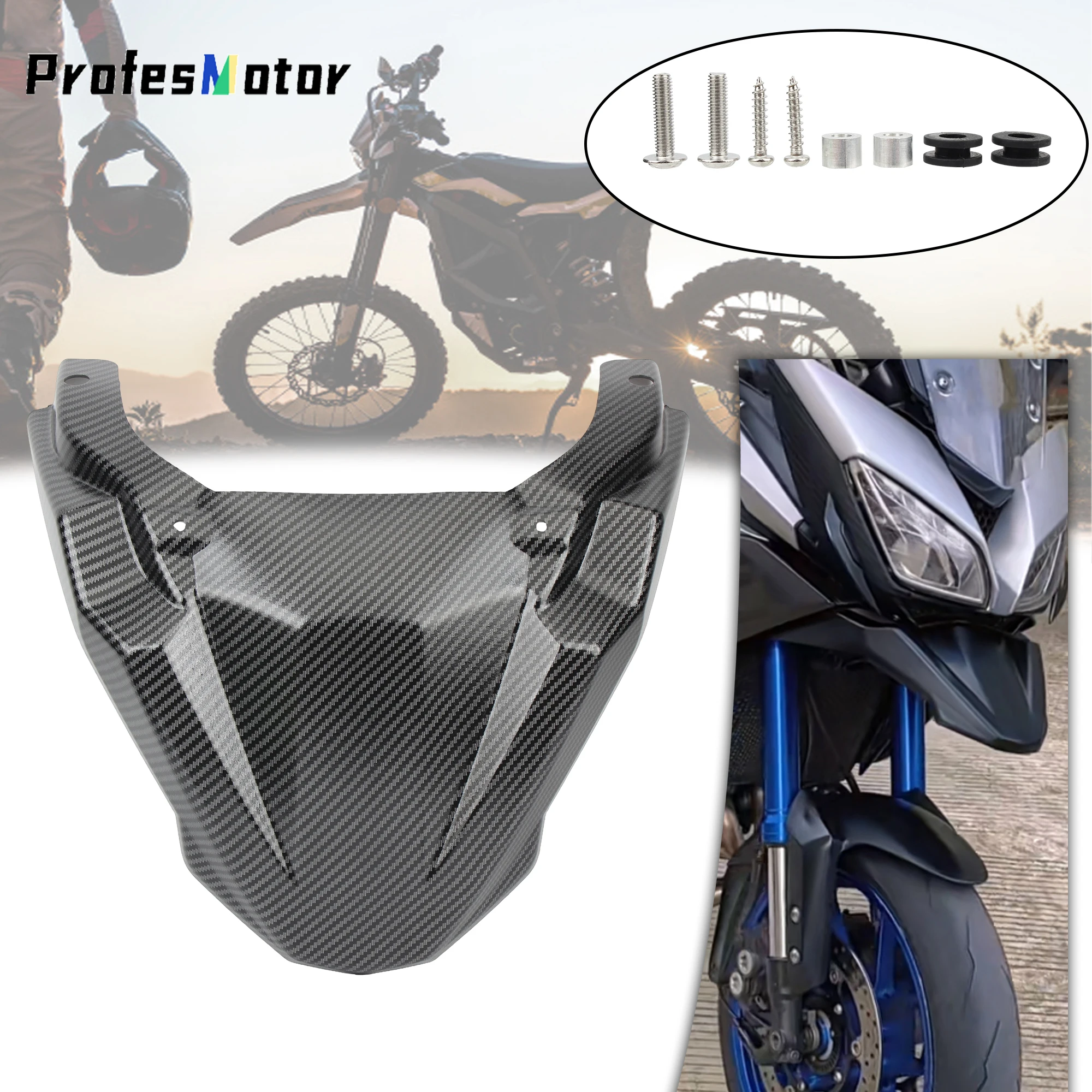 

For Yamaha MT09 Tracer 900 GT FJ09 2015 - 2020 Enduro Motocross Front Fender Beak Cowl Guard Extension Replacement Accessories