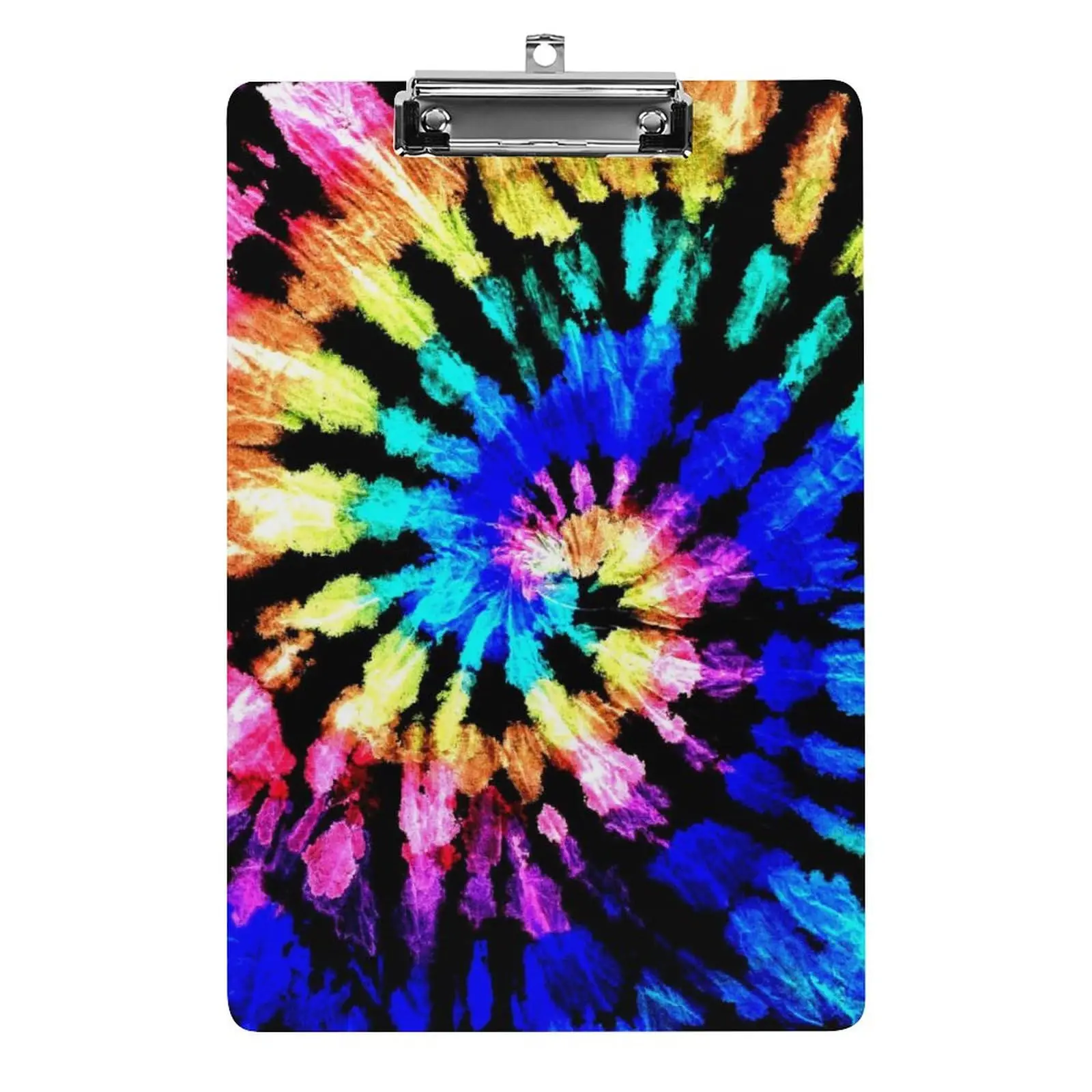 Plastic Clipboard A4 Letter Size Tie Dye Watercolor Clipboards for Student Teacher School Classroom Office Acrylic ClipBoards