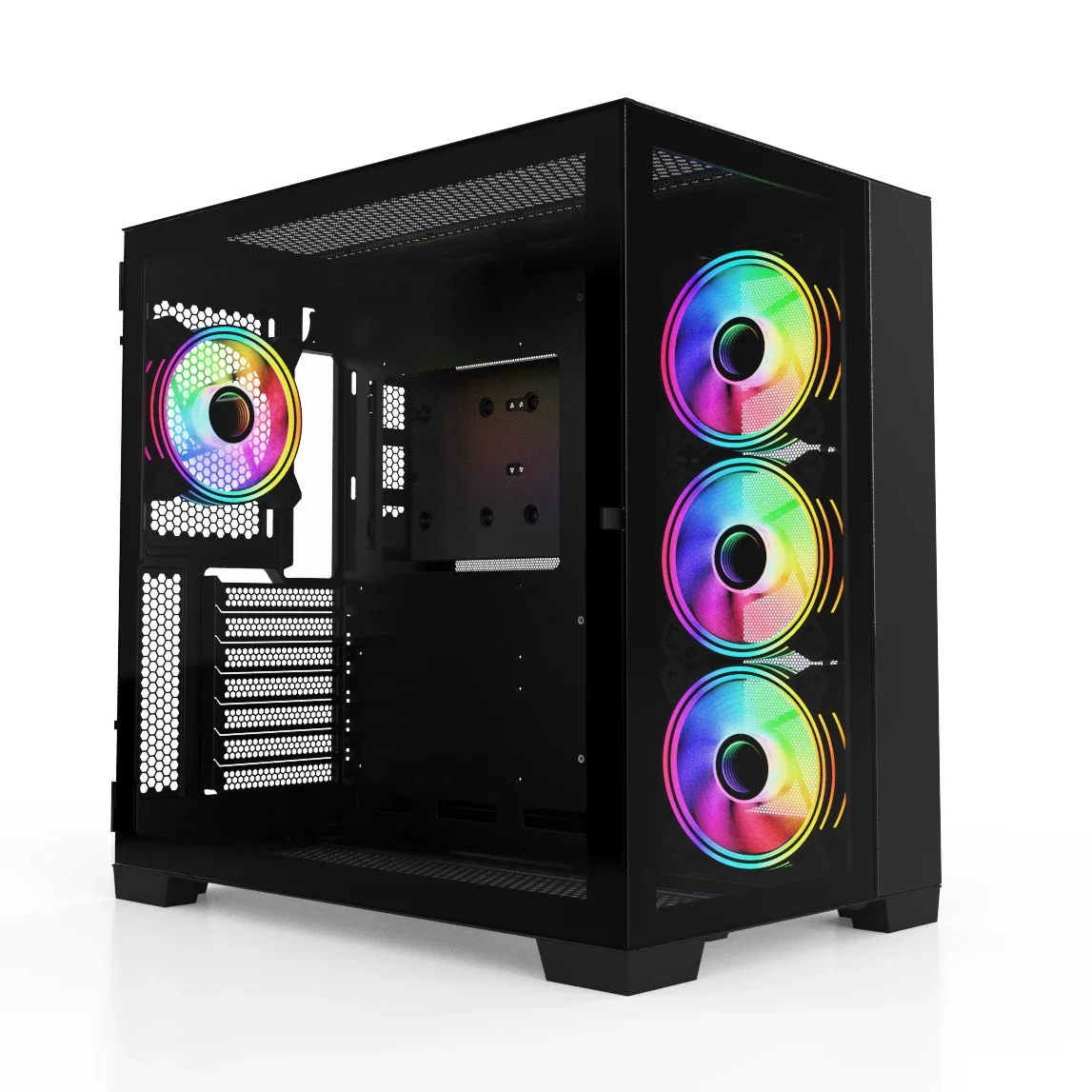 for SAMA 360mm Radiator Glass Front PC Case Tower ATX Micro ATX  Mini ITX  Case Tempered Glass PC Gaming Case