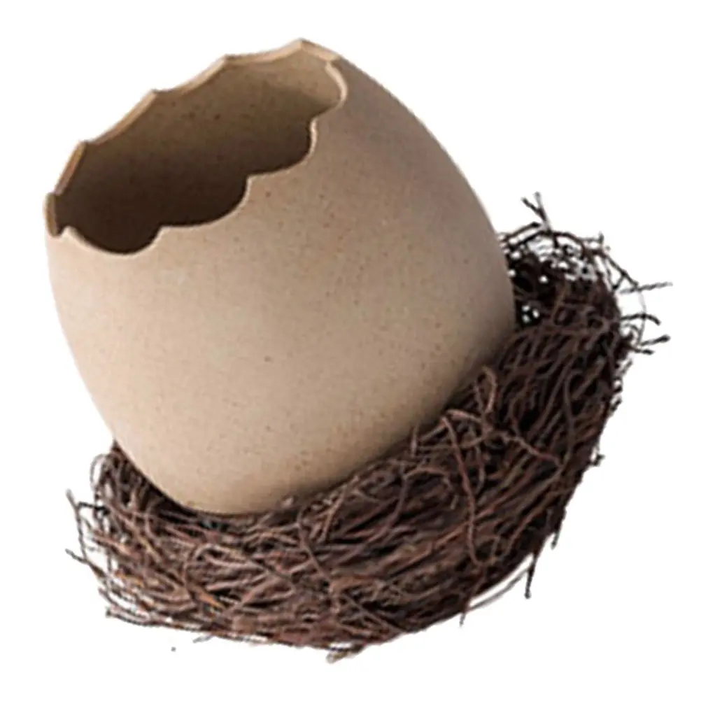 

Набор из 1 керамического вазона-птичьего гнезда с дизайном под яичную скорлупу, ручной работы, для домашнего декора, гостиной, офиса, комнатных растений, суккулентов