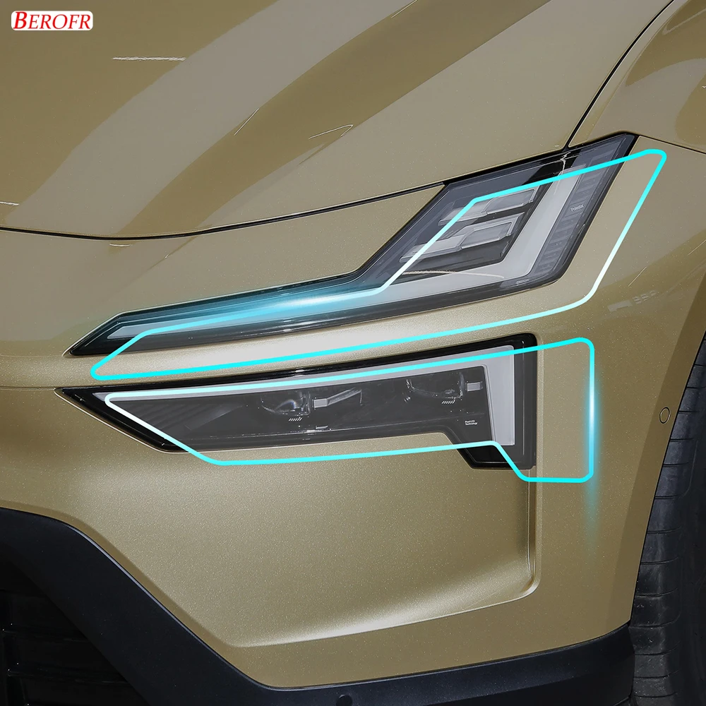 For Polestar 4 2024 2025 Headlight A B Pillars Anti-Scratch Protective TPU Car Sticker Paint Protection Film PPF Transparent