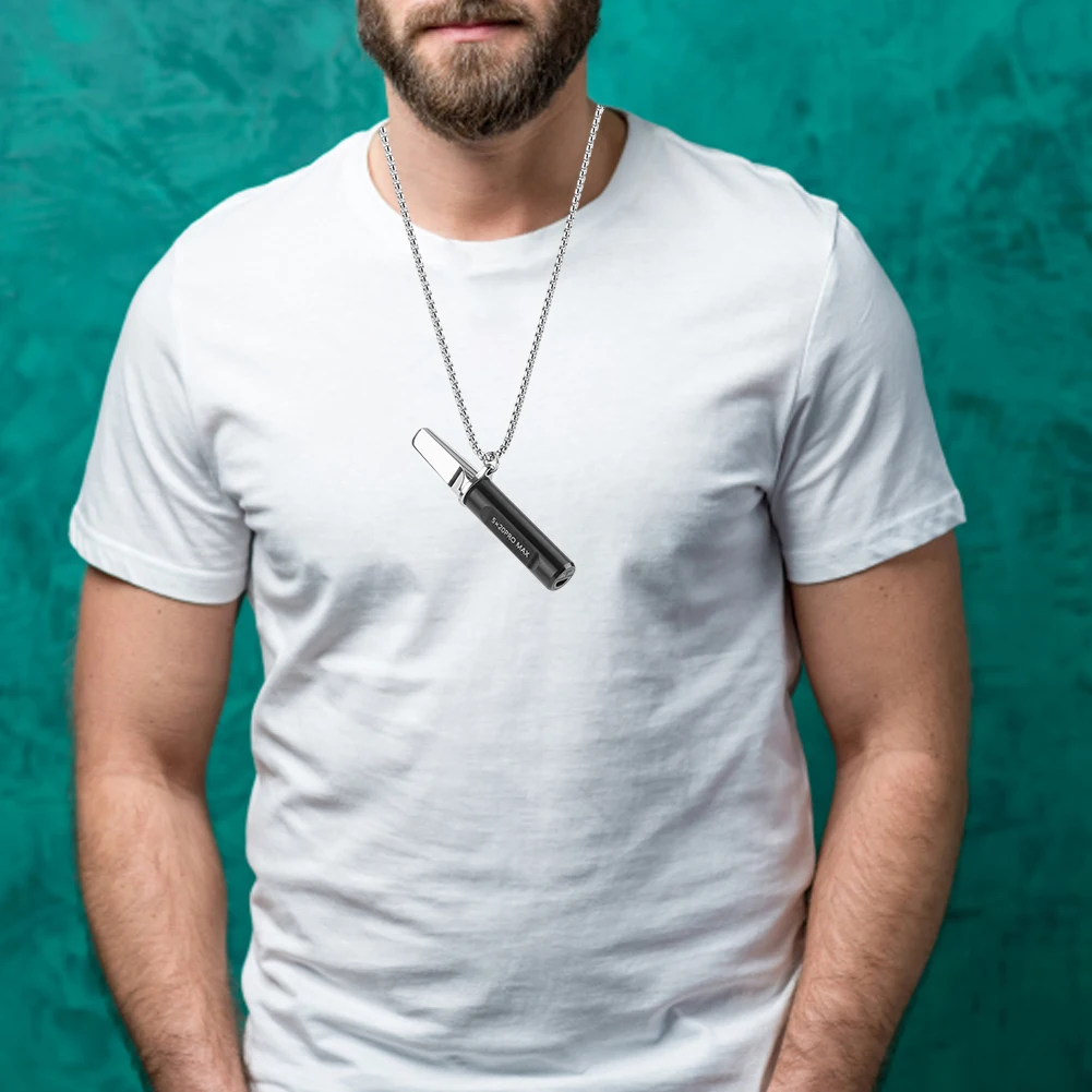 Collar de silbato de meditación Collar de respiración de ansiedad Collar de respiración consciente para aliviar la ansiedad y el estrés para adultos