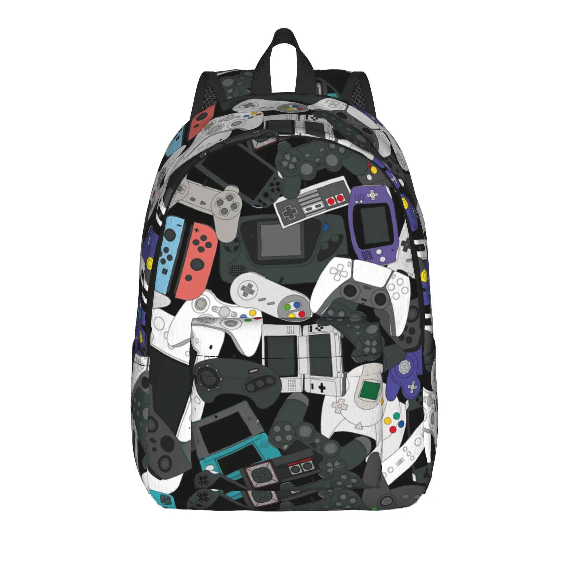 Gamer Controller All Backpack for Men Women Cool Student Work Daypack Video Game Gaming Laptop Computer Shoulder Bag Durable