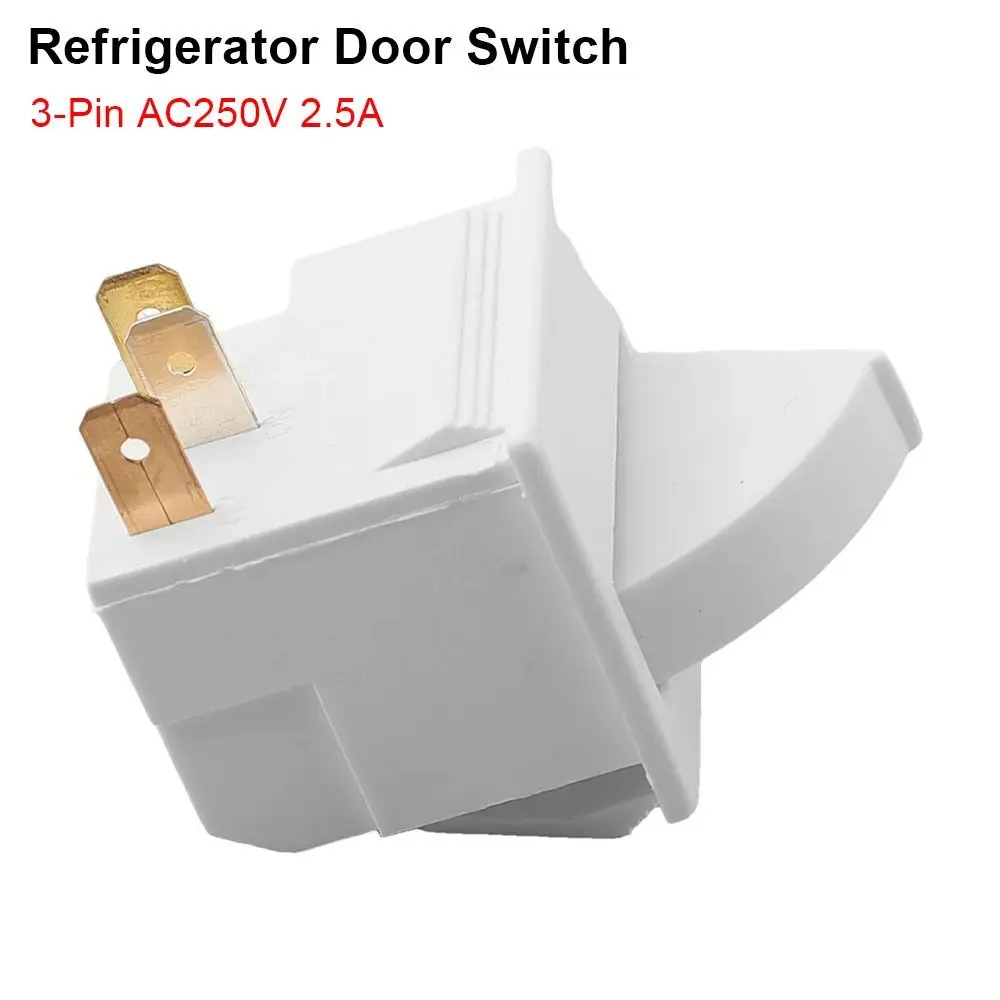 

1Pcs AC250V 2.5A Refrigerator Door Switch 3-Pin With Integrated Auto Power Shutoff Fridge Switch Smart Easily Installed